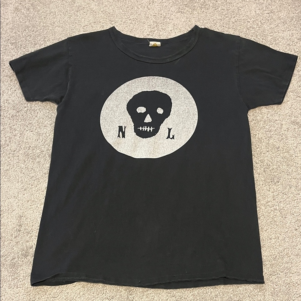 Womens Black Skull Graphic T-Shirt